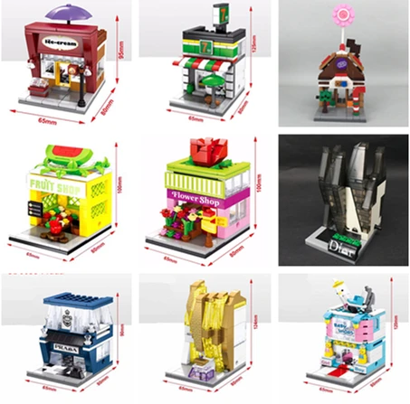 

Single Sale MOC Bricks DIY Classic City Building Store street Blocks Educational Figure Toys for children Xmas gifts Mini Dolls