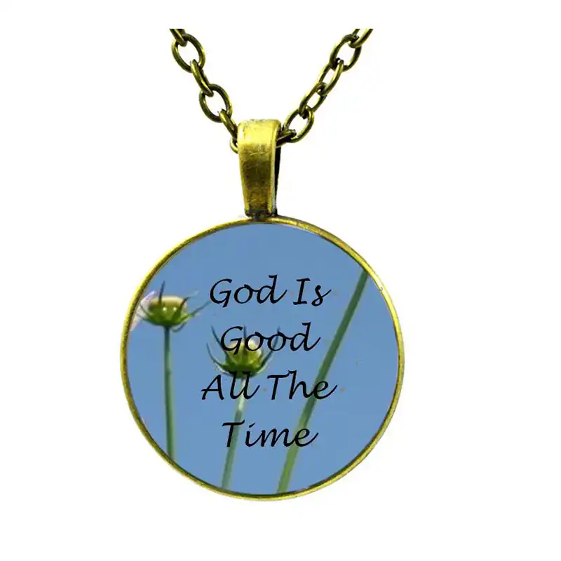 Fltmrh God Is Good All The Time Bible Verse Necklace Faith Scripture Quote Jewelry For Women Men Christian Faith Gifts Chain Necklaces Aliexpress