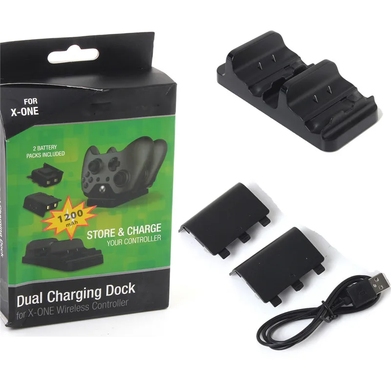 Dual Charging Dock Controller Charger +2x Rechargeable