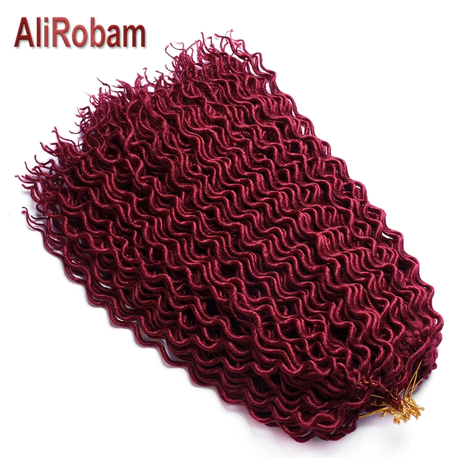 AliRobam богиня искусственные локоны в стиле Crochet волосы 18 дюймов длинные косички из