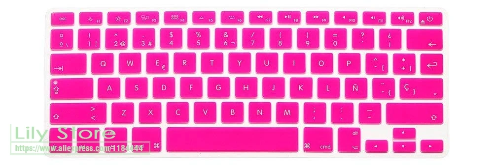 Spanish Language Keyboard Cover Silicone Skin for MacBook Air 13 and MacBook Pro 13" 15" 17" with or w/out Retina