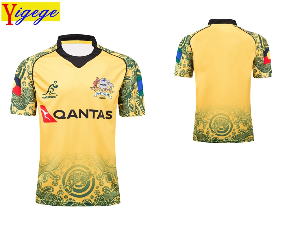 

Yigege 2018 AUSTRALIA Commemorative version WALLABIES JERSEY rugby Jersey League shirt Australian wallabies shirts s-3xl AAA