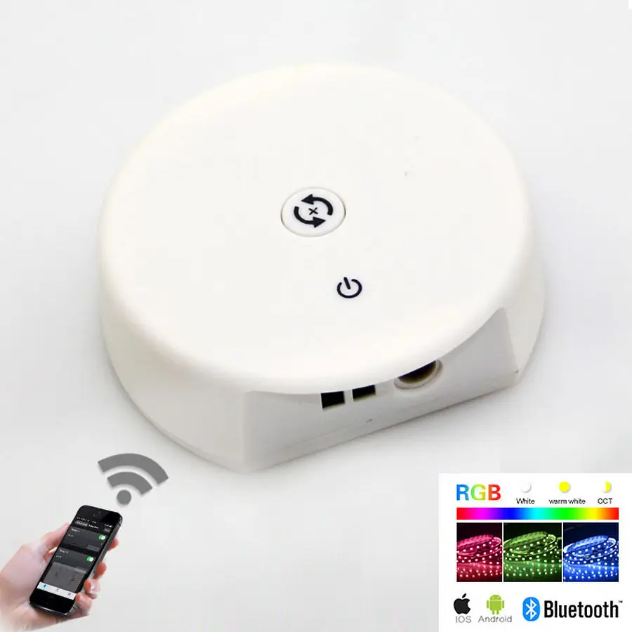 

DC12-24V RGB RGBW Bluetooth LED Controller,Timing Function, Group Control, Music Mode, apply to IOS/Android