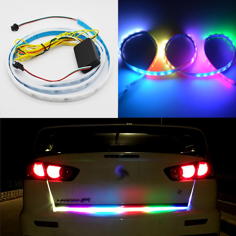 47.6inch RGB colorful flowing LED strip for car trunk dynamic blinkers