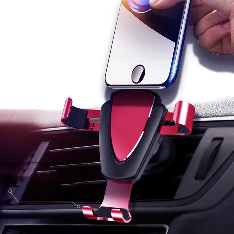 

Metal Car Phone Holder Car Outlet Gravity Universal Car Bracket for iPhone Samsung Universal Mobile Phone