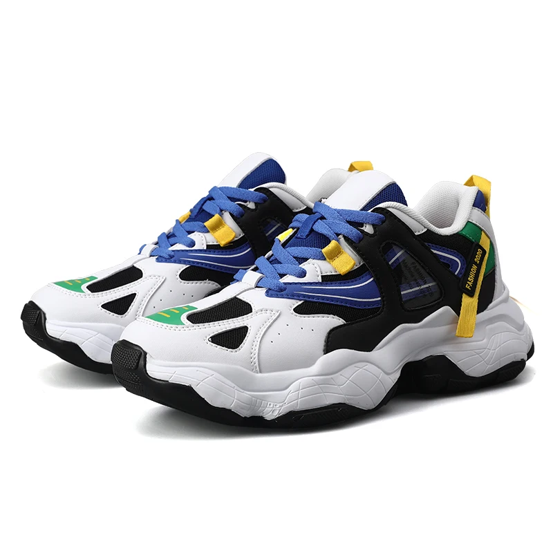 

Mens Trainers Chunky Dad Sneakers Chaussures Leather Sneakers Tenis Shoes Male Designer Chunky Shoes Breathable Platform Shoes