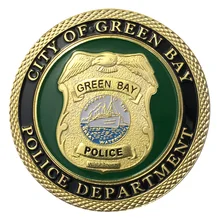 Коллекция~ США военный зеленый залив полиции позолоченный вызов монета/значок/Медаль 1377