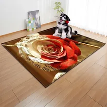 3D красный ковер в форме цветка гостиная ковер для девочек комната Романтический декоративный коврик подарок для свадьбы дня рождения ковры для спальни прикроватные коврики