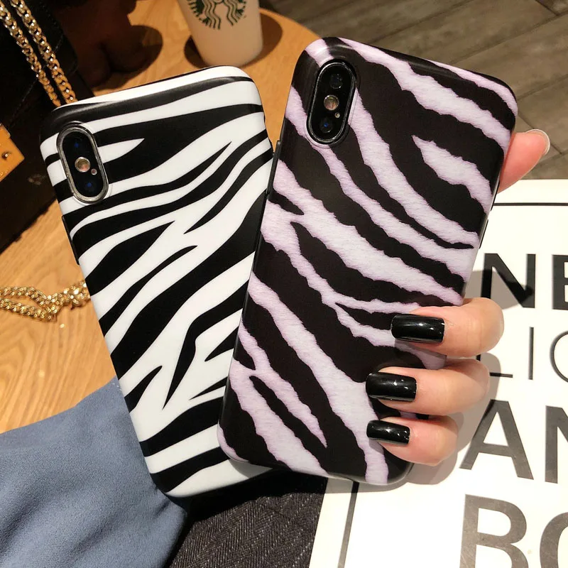 

Zebra mobile phone case for Phone 6 6P trend TUP soft shell Iphone 7 7p 8 8p anti-fall soft shell iPhoneX XS XR MAX