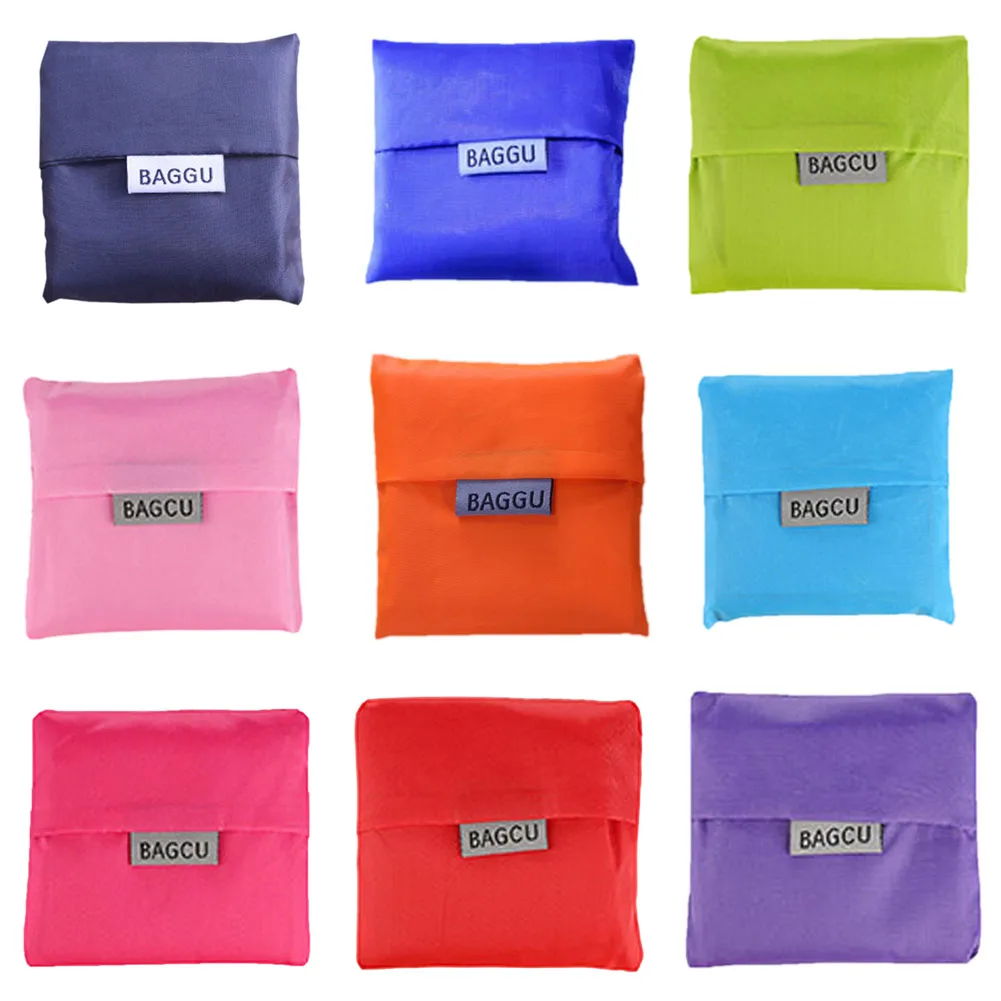 

Fashion Waterproof Portable Folding Shopping Bag Large Ripstop Reusable Shopping Bags Foldable Thickened Handle Bag