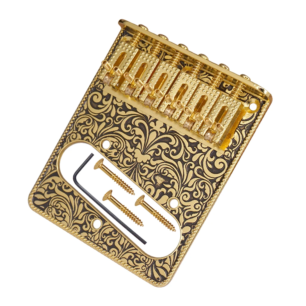 Roller Saddle Bridge with Single Coil Pickup Hole for Tele TL Guitar Parts