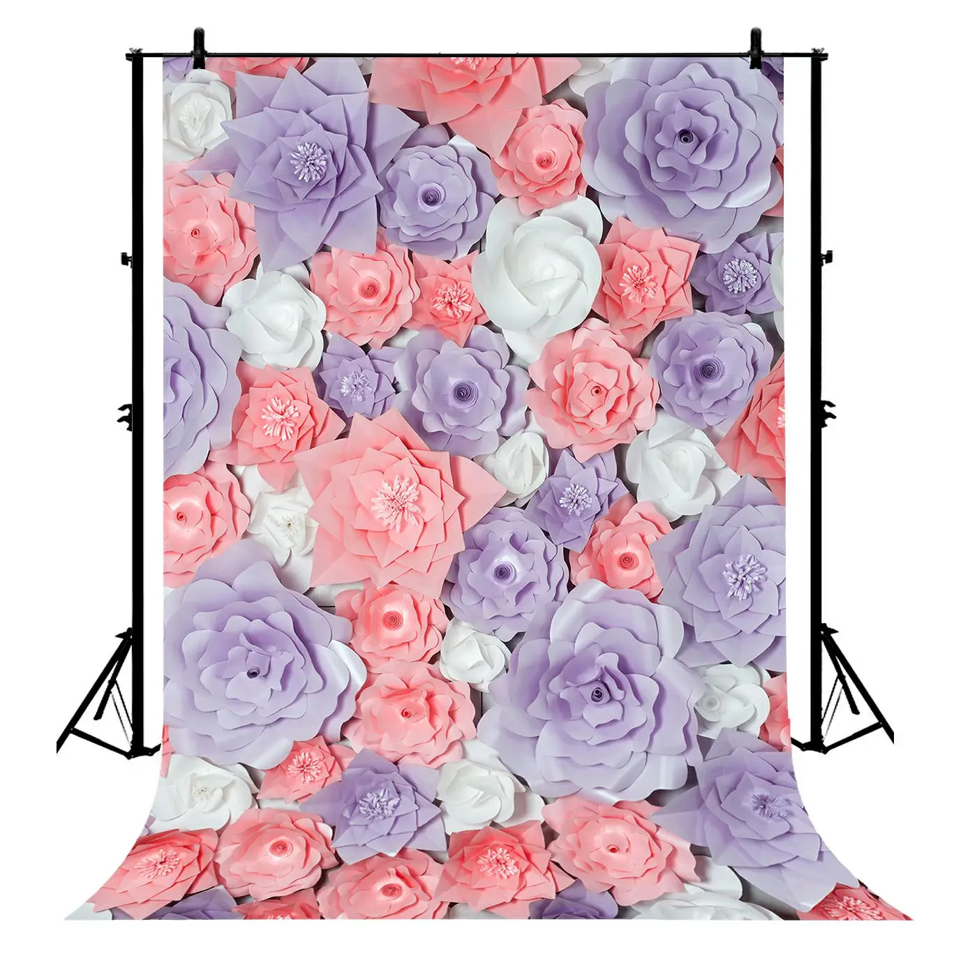 

5x7ft Paper Flowers Party Polyester Photo Background Portrait Backdrop