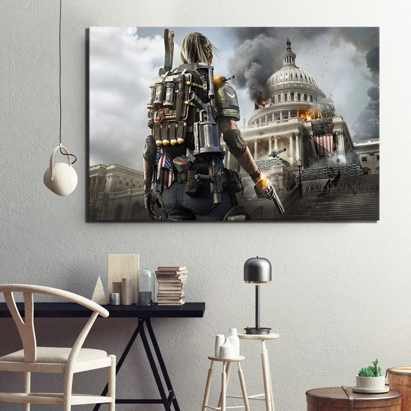 

Tom Clancy's The Division 2 Game Poster HD Female Special Forces Pictures Canvas Paintings Wall Art for Home Decor