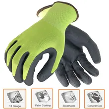 NMSafety Factory direct work gloves foam latex material safety protection gloves 12 pairs/lot European standard