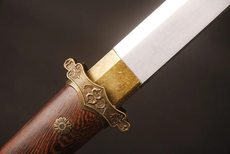 Полностью ручная работа, прямой нож, меч китайской династии Тан, меч из высокоуглеродистой стали, двойное лезвие, нож, китайский общий Косплей