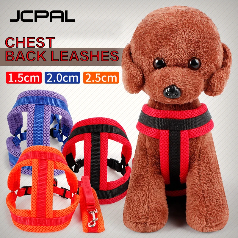 JCPAL Pet Dog Cat Harness Soft Breathable Air Nylon Mesh Puppy Red Orange Blue For Small Medium Large | Дом и сад