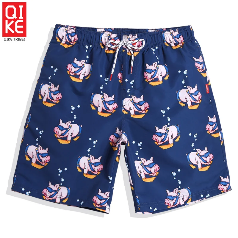 

Men's beach shorts cartoon bathing suit printed surf swimwear plavky board shorts trunks sexy swimsuit joggers mesh liner
