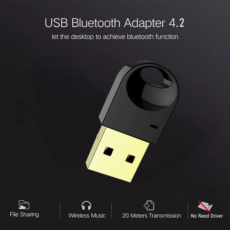 Csr 4,2 Bluetooth адаптер Бесплатный драйвер Bluetooth ключ/приемник Usb адаптер для компьютера Беспроводная гарнитура Bluetooth динамик