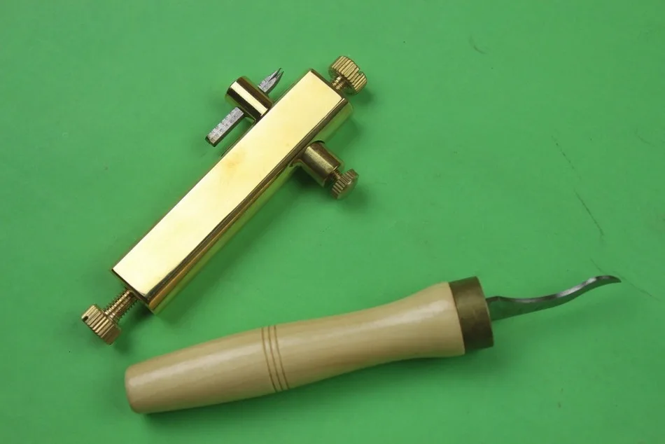 

Violin maker tools, brass purfling and clean up groove knife, Luthier tools