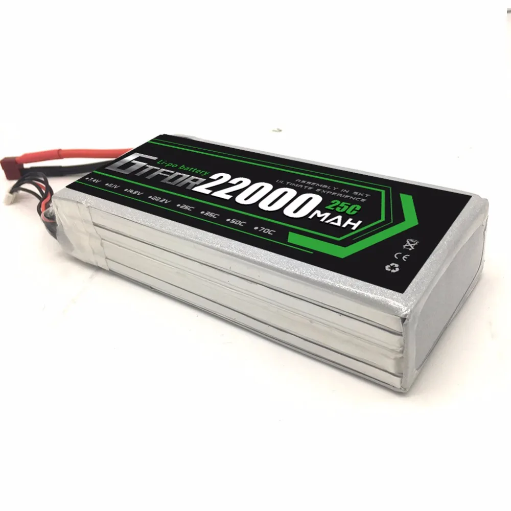 GTFDR Power Lipo Battery 14 8 V 22000mAh 4s 25C EC5 Plug Batteries для квадрокоптера UAV дроны Радиоуправляемый