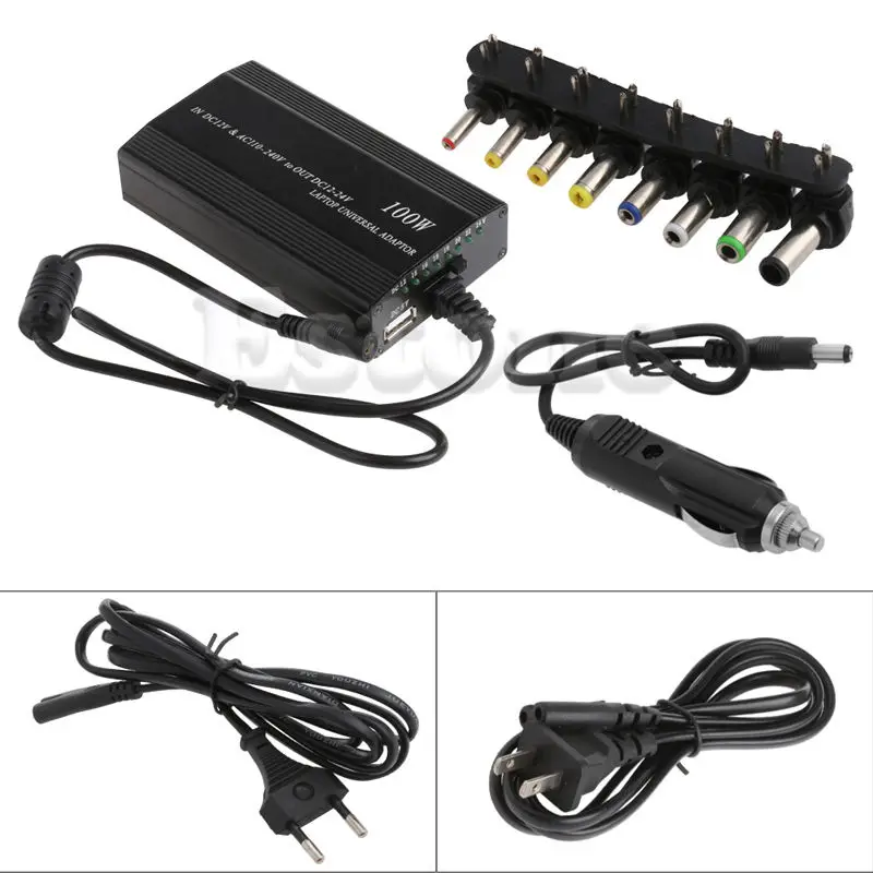 

DC In Car Charger Notebook Universal AC Adapter Power Supply For Laptop 100W-M28
