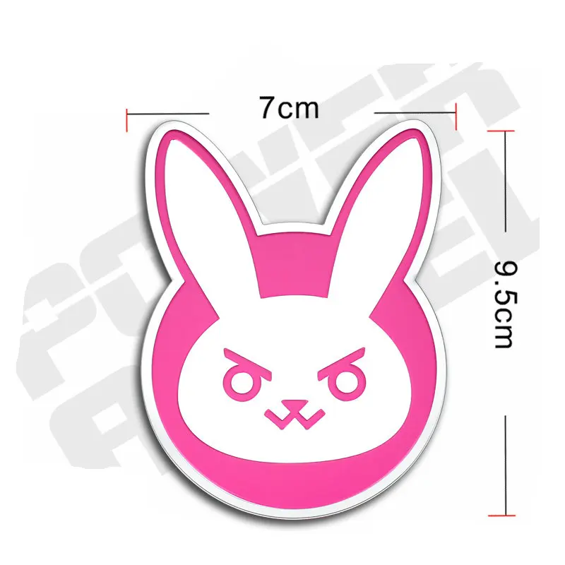 

Game OW D.VA Car Sticker DIY 3D Metal Luxury Huge Sticker Laptop Fridge Motorcycle Decal Stickers Toy