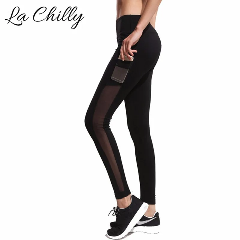 

New High Waist slim Leggings For Women Dancing Wear Plus Size Mesh Patchwork Footless with Small Pocket Pants gotico woman