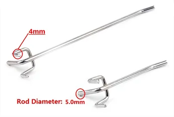 

Length 100/150/200/250MM Hole Pitch 25mm Metal Chrome-plated Hanger Pegboard Hook 5MM Wire Dia Display Hooks Supermarket Hooks