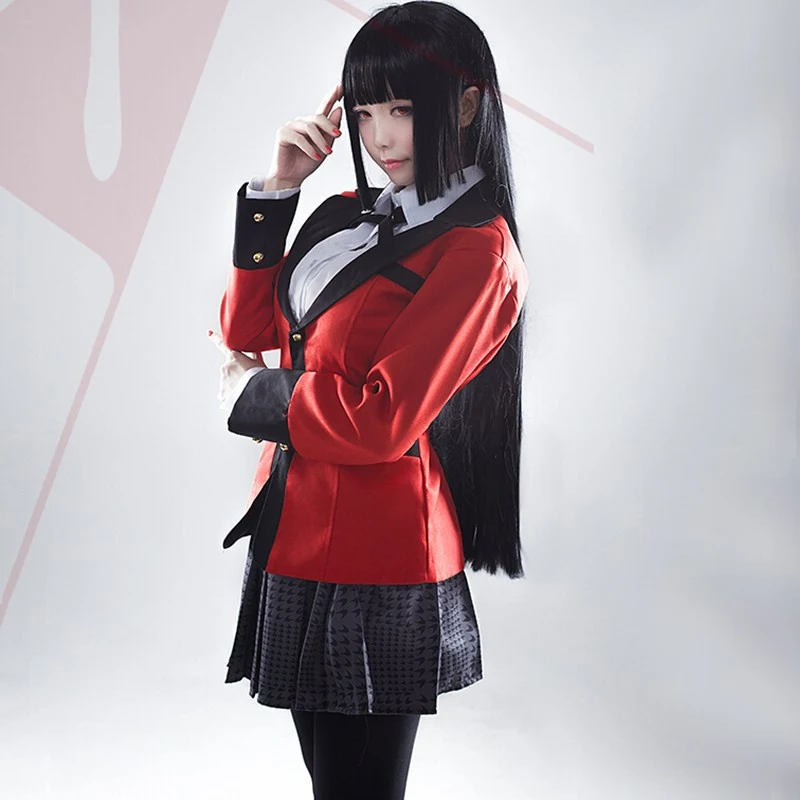Hot Cool Cosplay Costumes Anime Kakegurui Yumeko Jabami Japanese School Girls Uniform Full Set Jacket Shirt