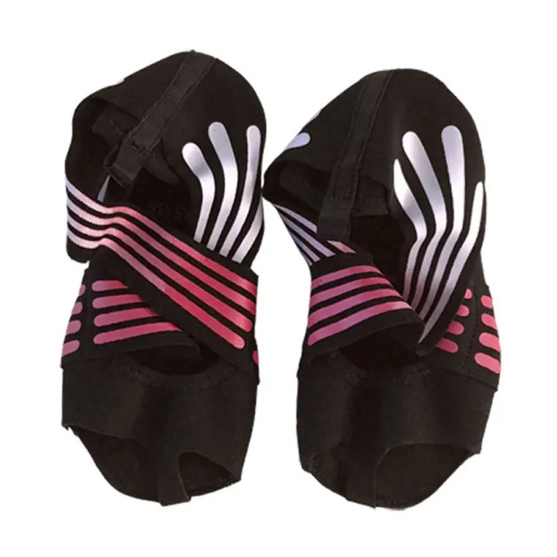 Women's Anti-slip Fitness Dance Pilates Socks Professional Indoor Yoga sock Five Toe Backless Fitness Ballet Ladies Socks