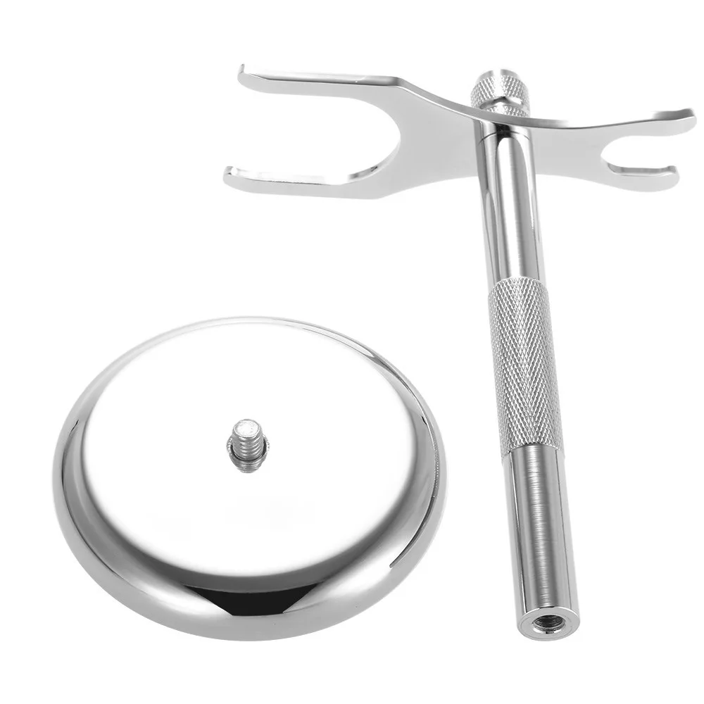 Съемный металлический мужское лезвие для бритвы подставка подножка; алюминиевый сплав двухсторонняя бритвенная стойка для бритвенного станка держатель стойка инструмент для бритья