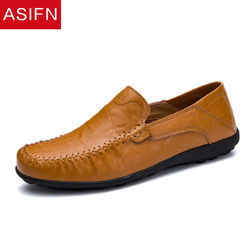 

ASIFN Loafers Men Casual Shoes Big Size for Male Retro Style Rubber Zapatos De Hombre Moccasins Fur Sapato Masculino