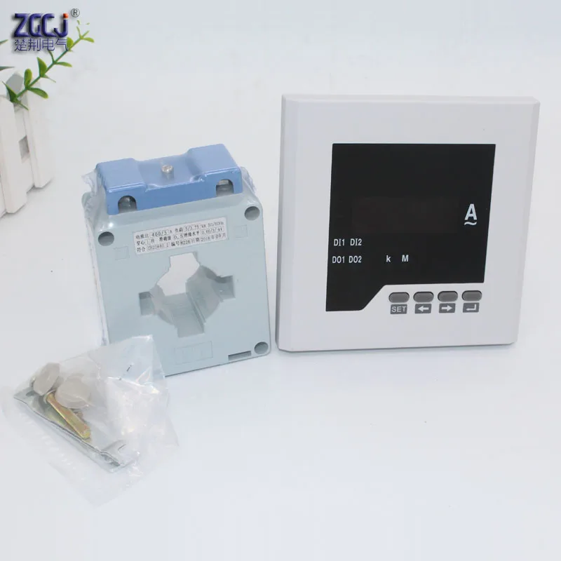 AC 0 400A Single phase digital ampere meter with alarm and 4 20mA DC