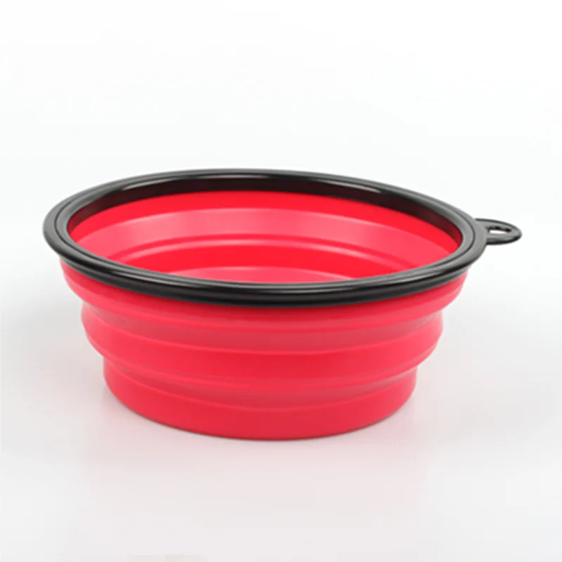 

2019 new pet feeder silicone folding bowl for outdoor pets