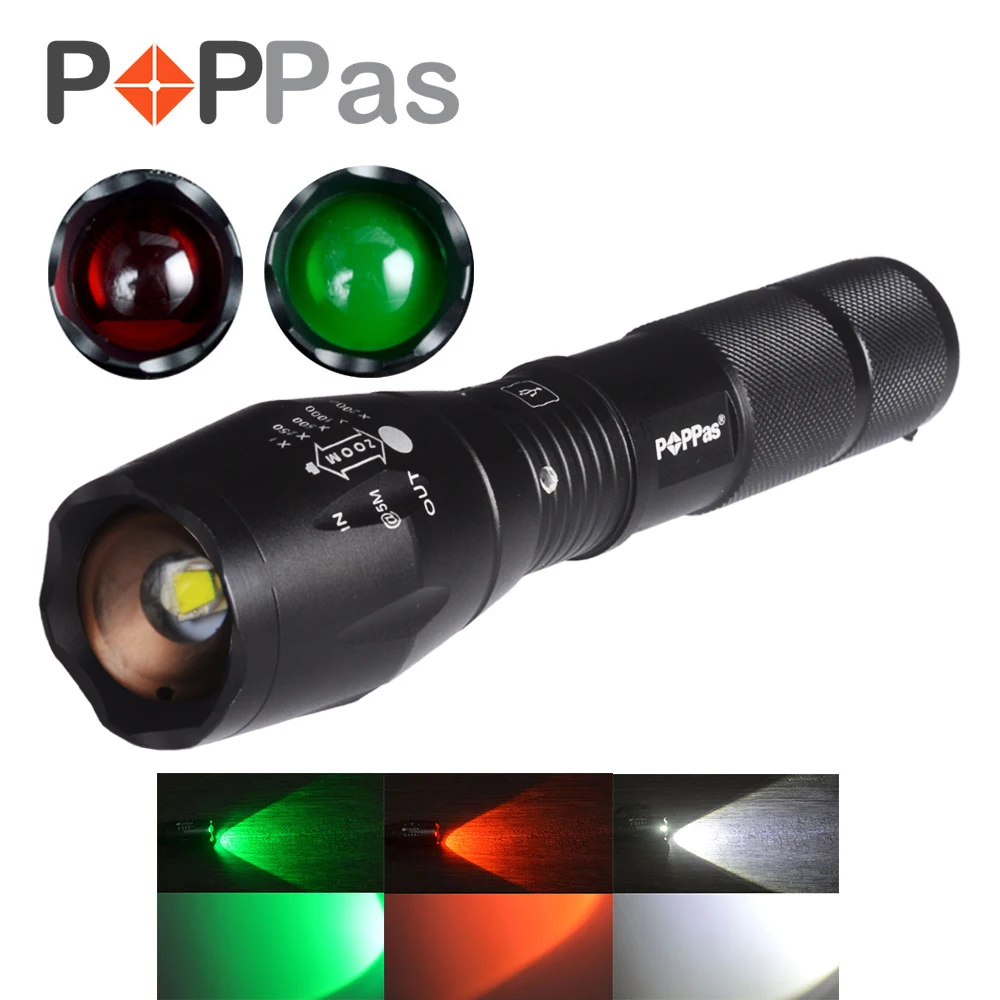 

POPPAS Micro USB 1300LM CREE L2 Chips Photography fill light Flashlight LED Torch Zoomable Ultra Bright Water Resistant Torch