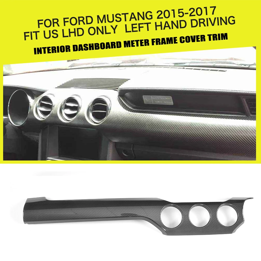 DRY Carbon font b Interior b font Dashboard Meter Frame Cover Trim for Ford Mustang GT
