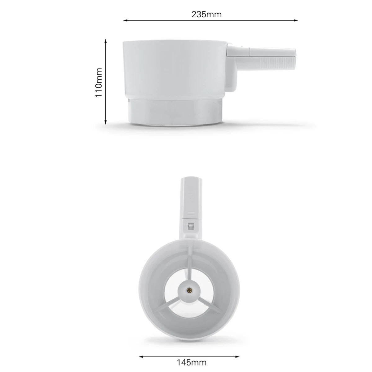 Электрический мукомольный болт на батарейках просеиватель ручной шейкер Пластиковая форма чашки механическое для муки сито инструмент для выпечки белый