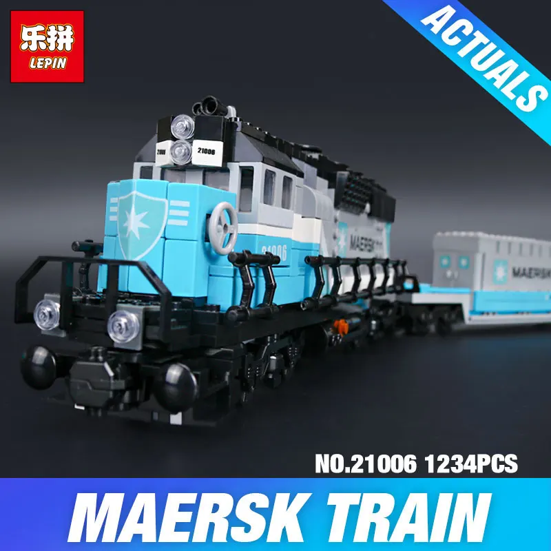 

Lepin 21006 1234Pcs Genuine Technic Ultimate Series The Maersk Train 10219 Set Model Building Blocks Bricks Educational DIY Toys