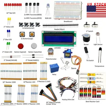 

Adeept New Project 1602 LCD Starter Kit For Arduino UNO R3 Mega 2560 Servo USA