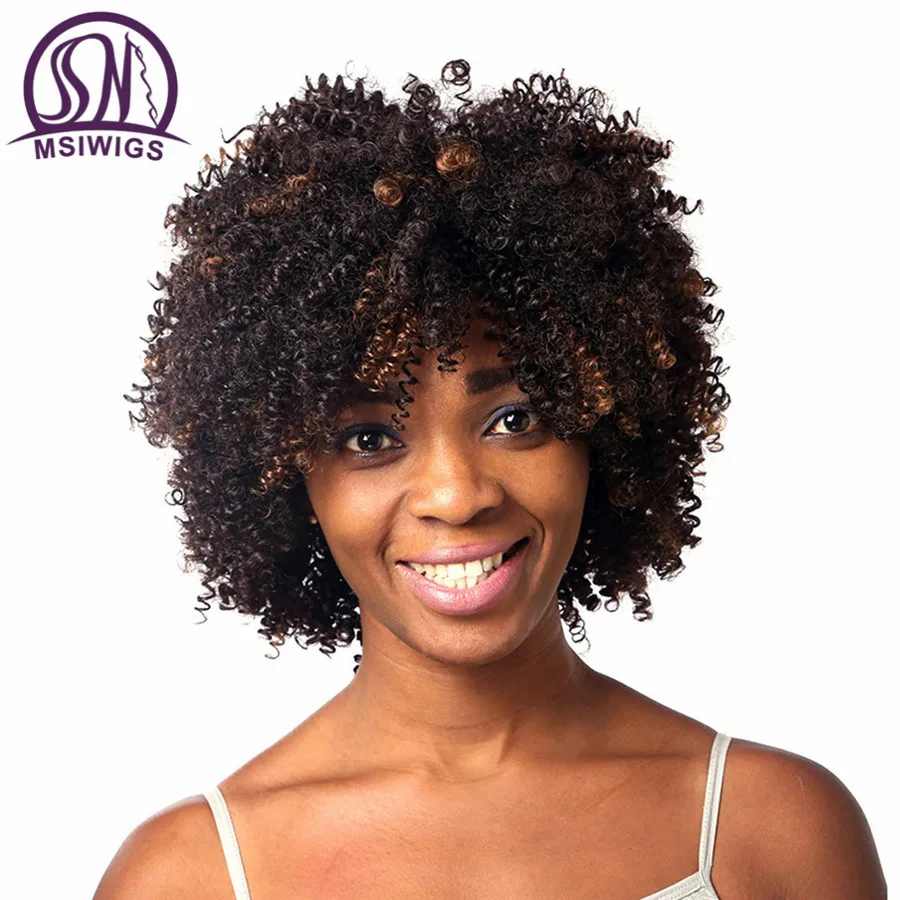 perruque synthétique afro
