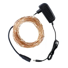 33 фута(10 м) DC 12 В мульти цветной медный провод светодиодный свет для украшения на Рождество, свадьбу, Хэллоуин, включает адаптер питания(Rgb