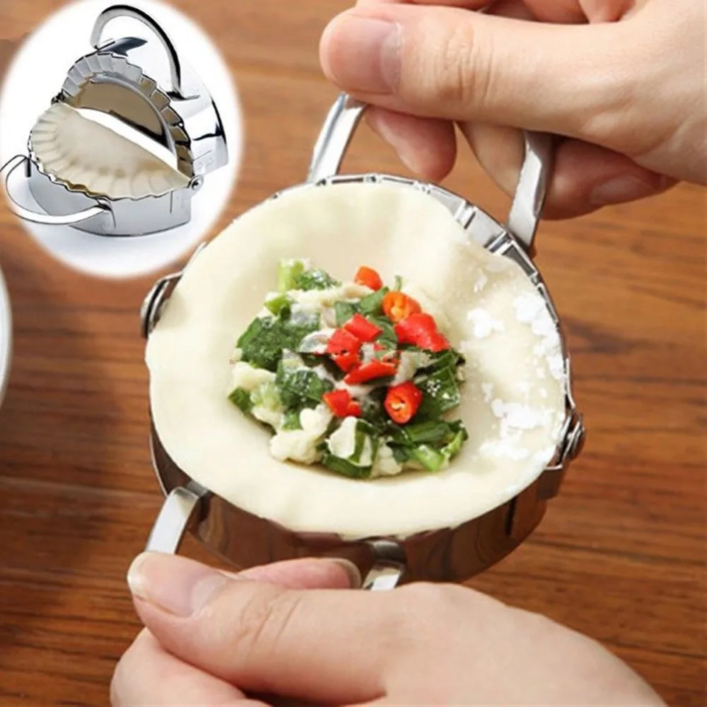 

2 pieces Food Grade Stainless Steel Dumpling Maker Chinese Kitchen Dumplings Mold Skin Device dough press Pancake Tools