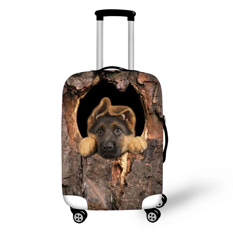 Дерево пещера кошка и собака печать Путешествия непромокаемые сумки багажная крышка эластичный стрейч защита покрытия чемодана применить