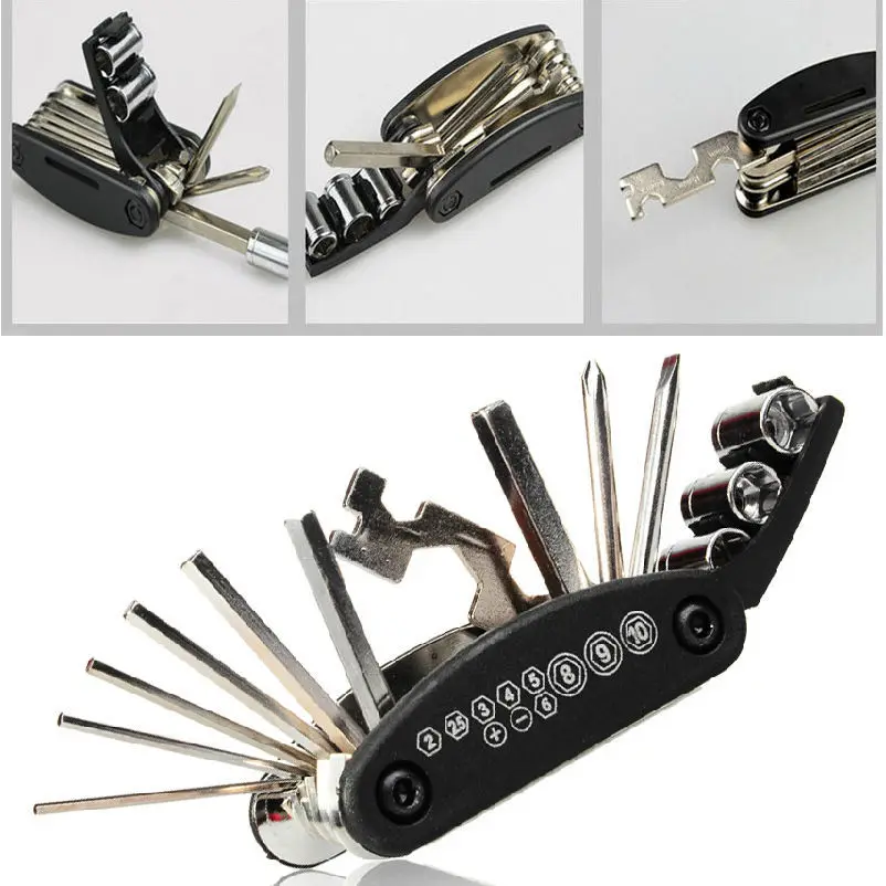 Motorcycle 13 In 1 Multi Hex Wrench Screwdriver Socket Wrench Repair Tools Kit
