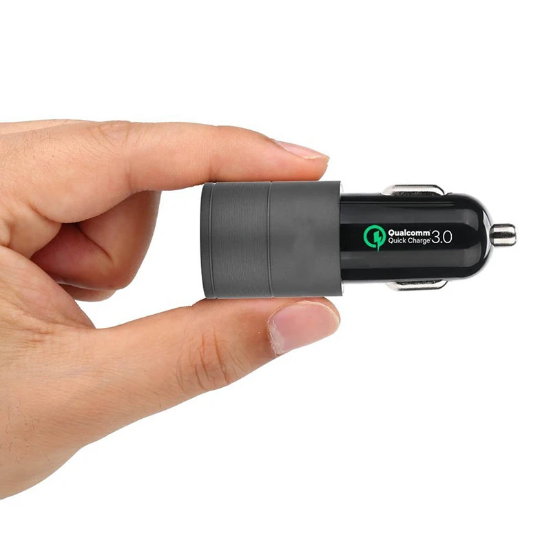 

PD QC 3.0 power delivery car phone charger dual USB type C smart fast mobile quick car charge GPS MP3 charging input 12-24V