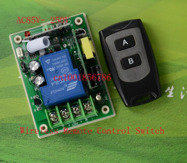 

AC85V-280V 220v RF Wireless Remote ControlSwitch Full3000W Receiver Transmitter Big wiring terminal Stable Secure multifunction