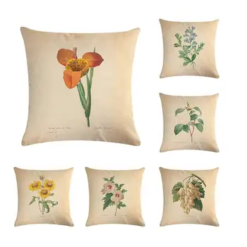 

linen pillow cover 45cm*45cm Fruit pattern grape Plum Flower etc sofa cushion cover decorative pillow case ZY41
