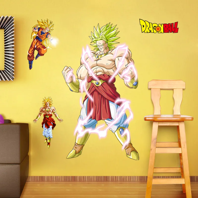 

Hot Sell Dragon Ball Z Goku Wall Stickers Decal Decor Mural Poster Gift B714 Free Shipping Customized custom acceptable