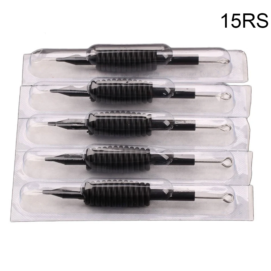 

Profession 30 x 15RS Disposable Tattoo Grips Tube with Needles Assorted Black Silicon 3/4" (19mm) For Tattoo Gun Needles GUCCTA