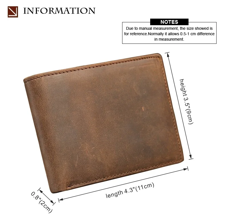 Men genuine leather wallet 12